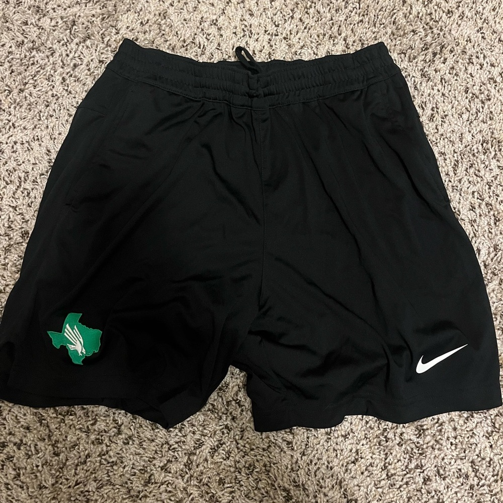 Nike Black Dri-FIT Shorts with White Swoosh